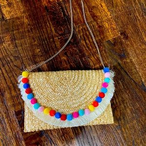 Pom Pom shoulder bag/clutch